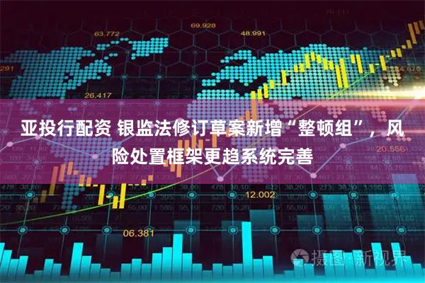 亚投行配资 银监法修订草案新增“整顿组”，风险处置框架更趋系统完善